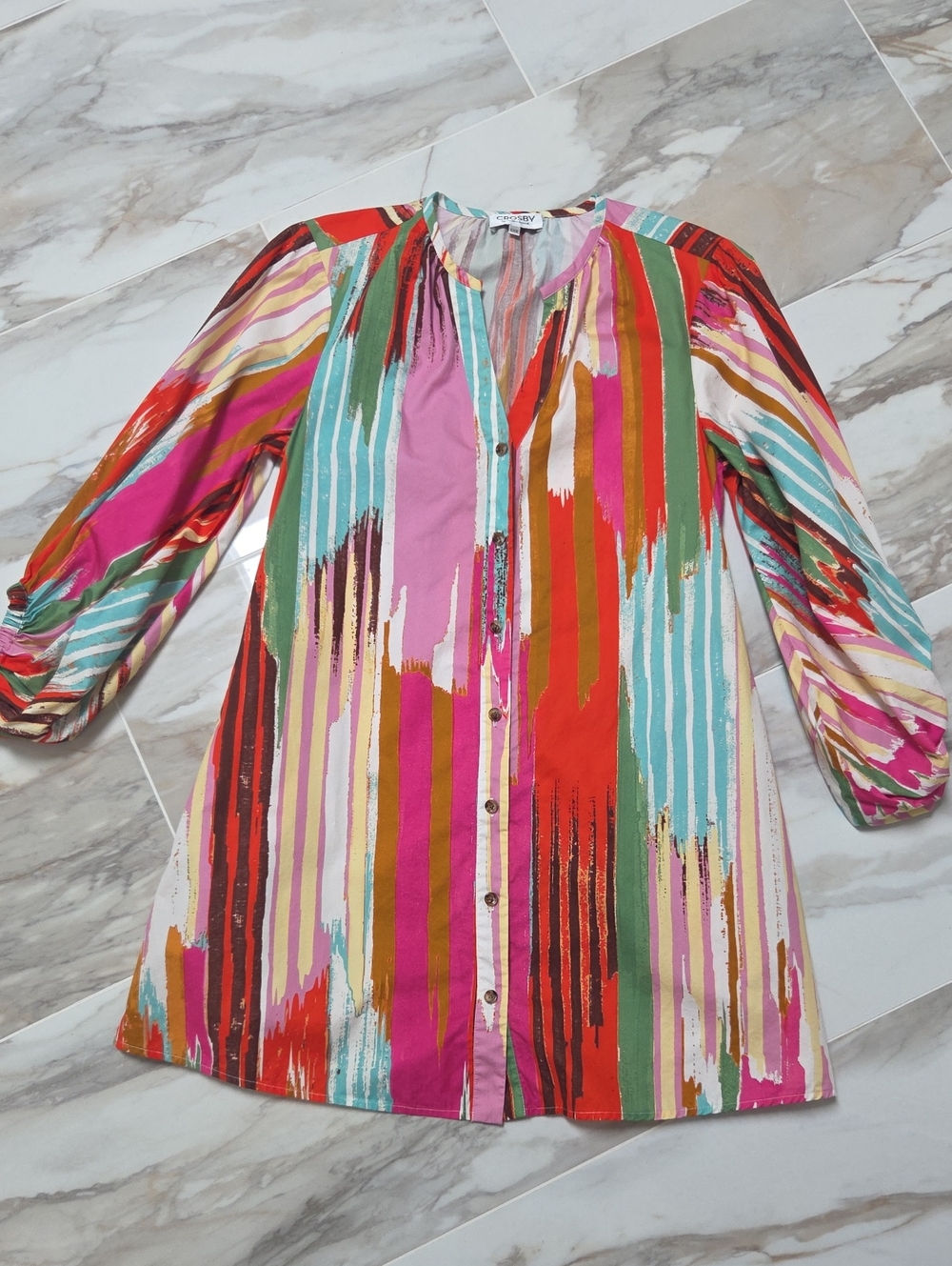CROSBY by Mollie Burch Multicolor Striped Mini Dress